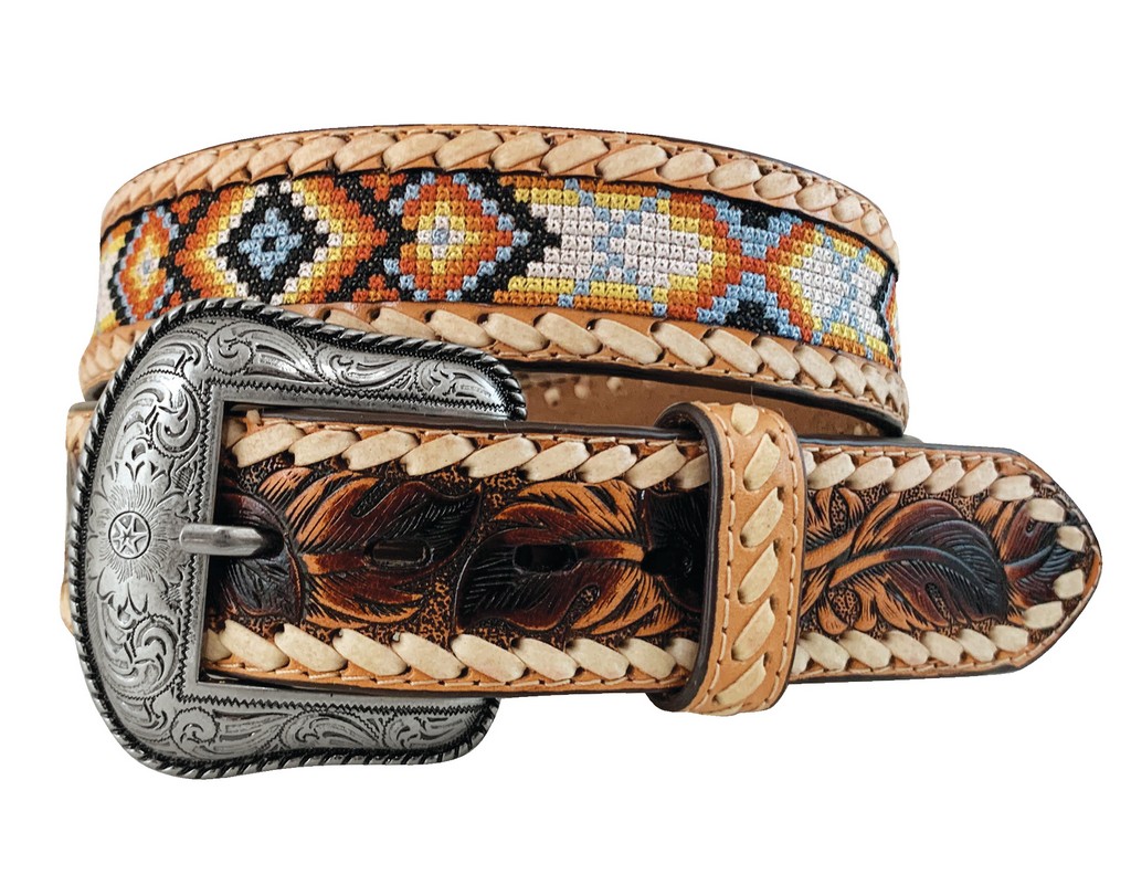 Roper Leather Tooled Belt 8638500.jpg main image 4