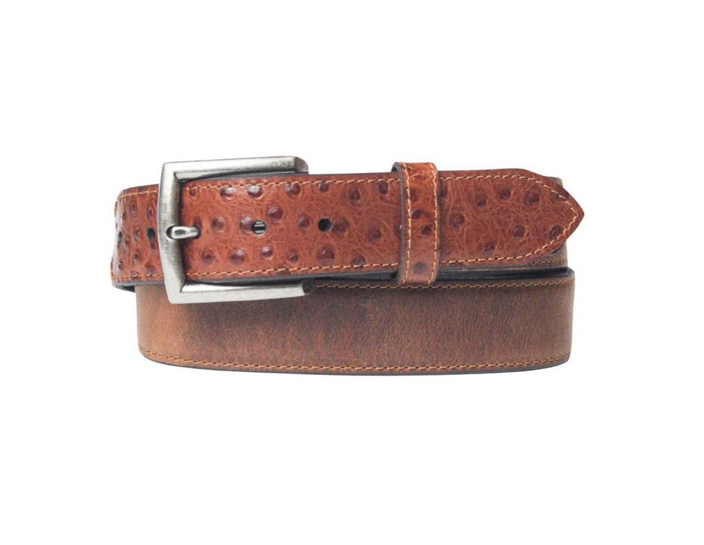 Vintage Bison Men's Hidalgo Tan Leather Belt