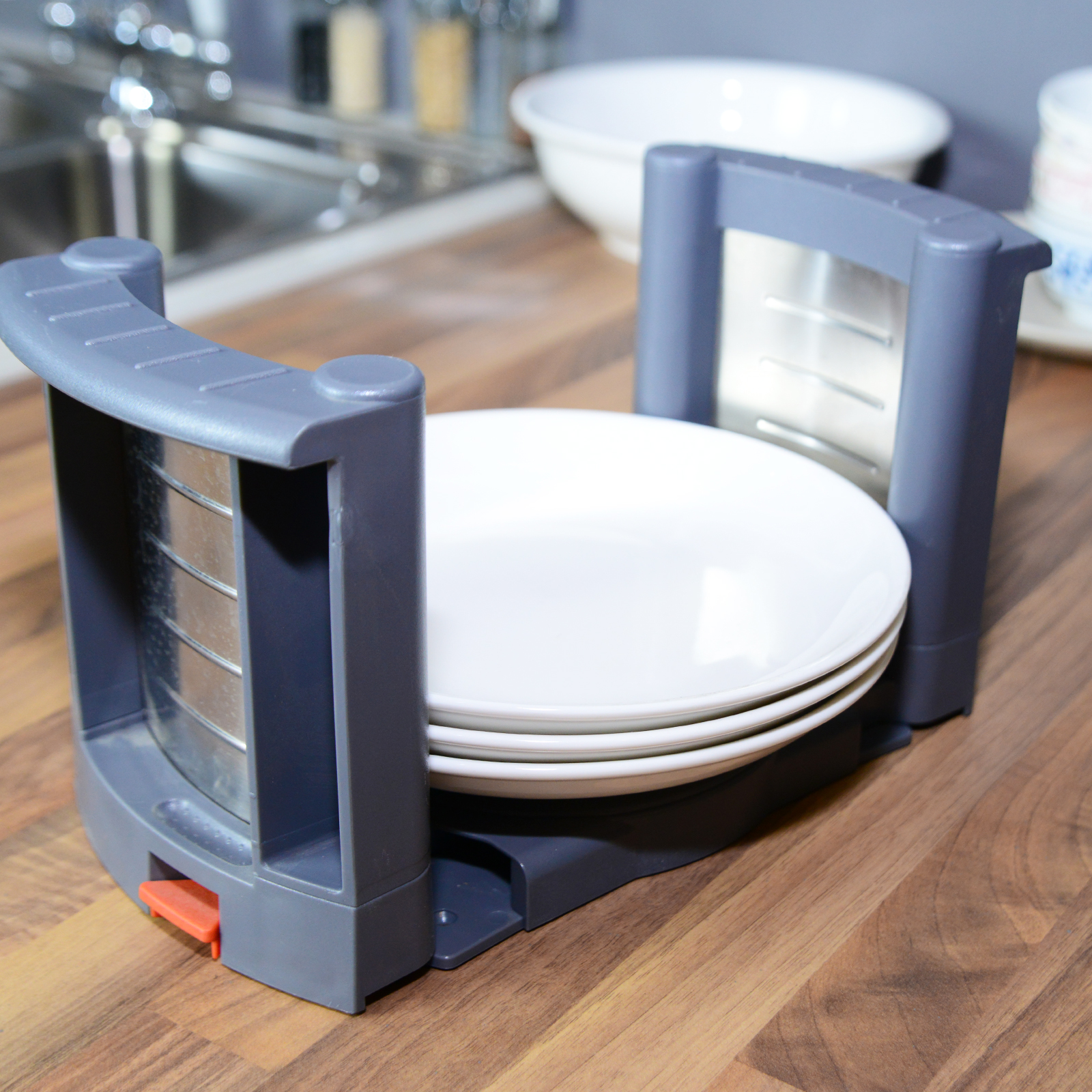 Adjustable Plate Dish Holder Stacker Organizer Support 260410mm