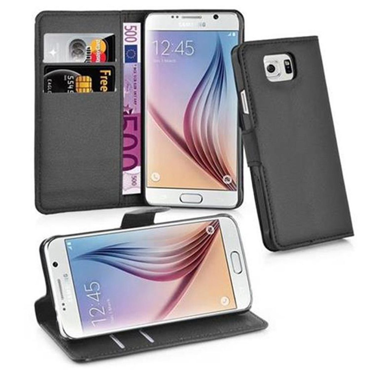 Hülle für Samsung Galaxy S6 Cover Case Schutz Case Cover Magnet