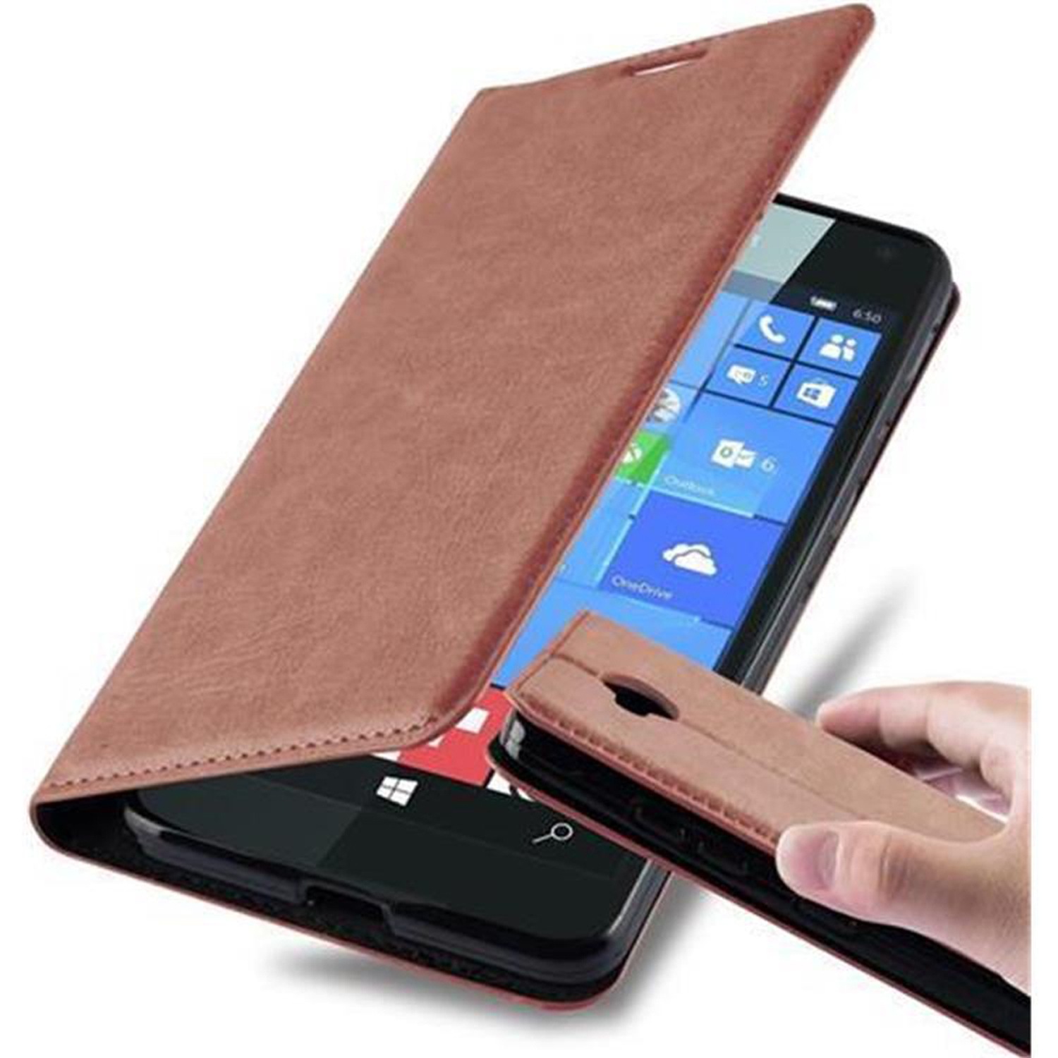 Hülle für Nokia Lumia 650 Cover Schutz Book Wallet Magnet Book