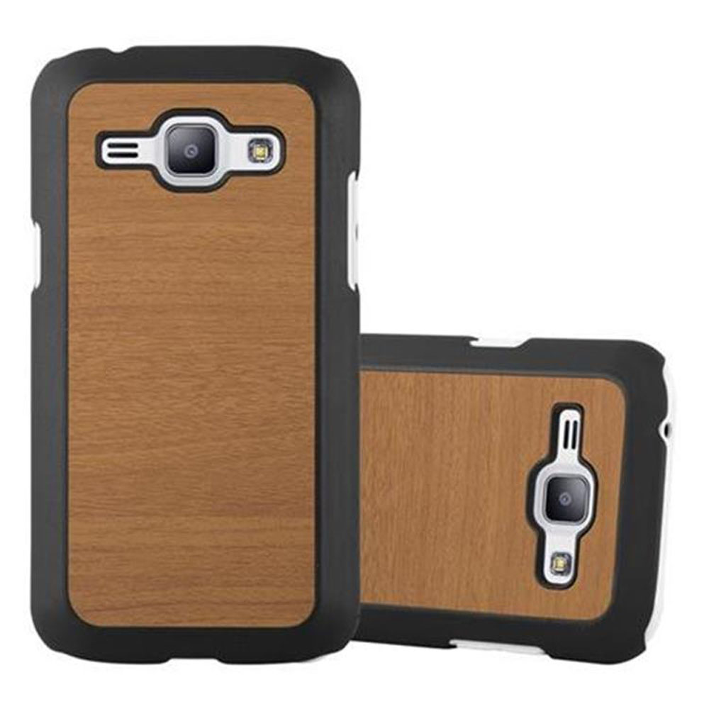Funda para Samsung Galaxy J1 2015 Carcasa Rígida Protección Teléfono Cubierta Madera - Imagen 14 de 31