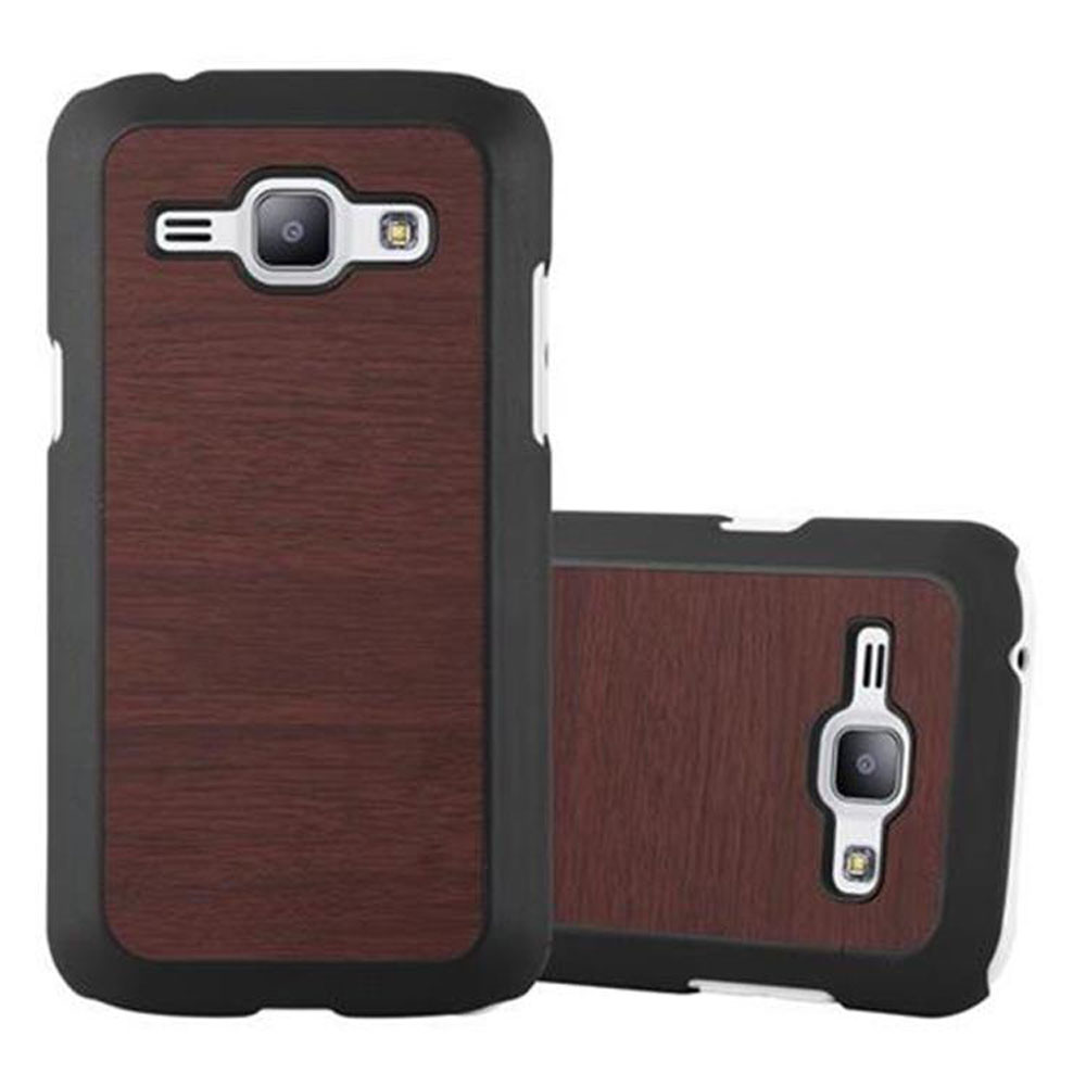 Funda para Samsung Galaxy J1 2015 Carcasa Rígida Protección Teléfono Cubierta Madera - Imagen 20 de 31