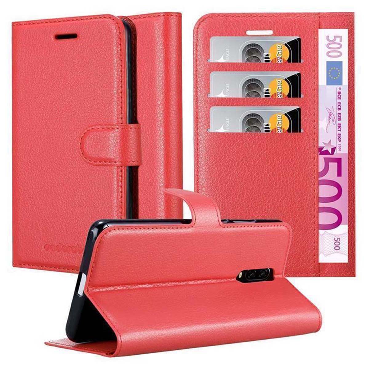 Custodia per OnePlus 6T Protezione Libro Portafoglio Cover Telefono Magnetica - Foto 11 di 20