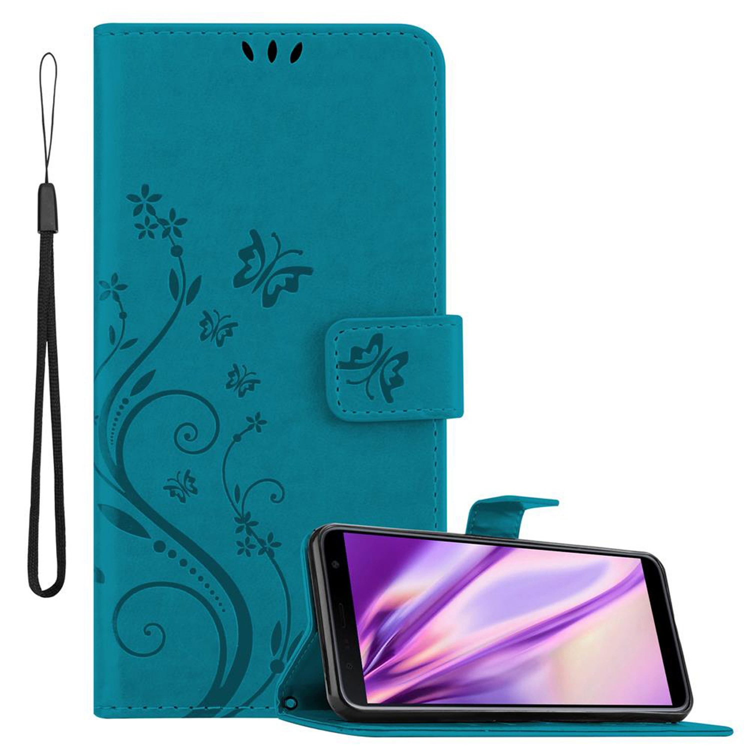 Funda para Teléfono Samsung Galaxy J4 PLUS Protección Flor Libro Billetera - Imagen 2 de 37