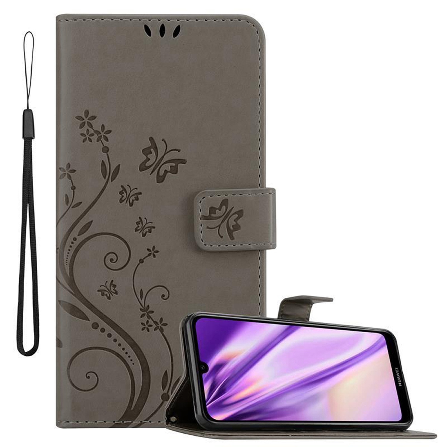 Case for Huawei Y6 2019 Phone Cover Protection Flower Book Wallet - Picture 22 of 51