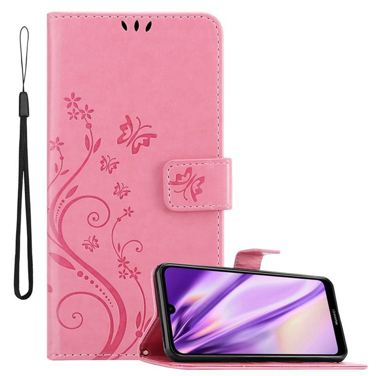 Case for Huawei Y6 2019 Phone Cover Protection Flower Book Wallet - Picture 32 of 51