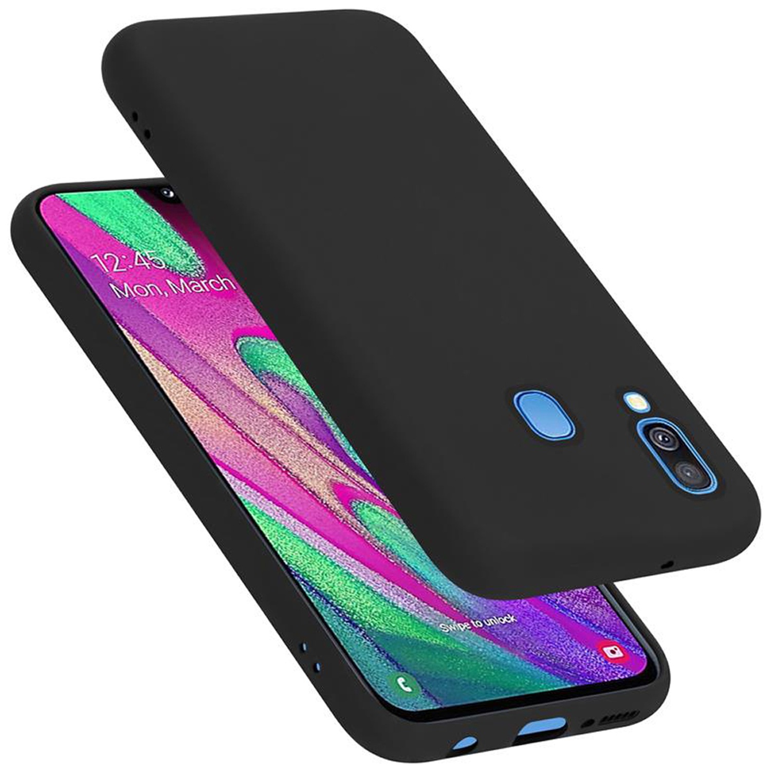 Custodia per Samsung Galaxy A40 Protezione Cover Telefono TPU Silicone Liquido - Foto 2 di 35