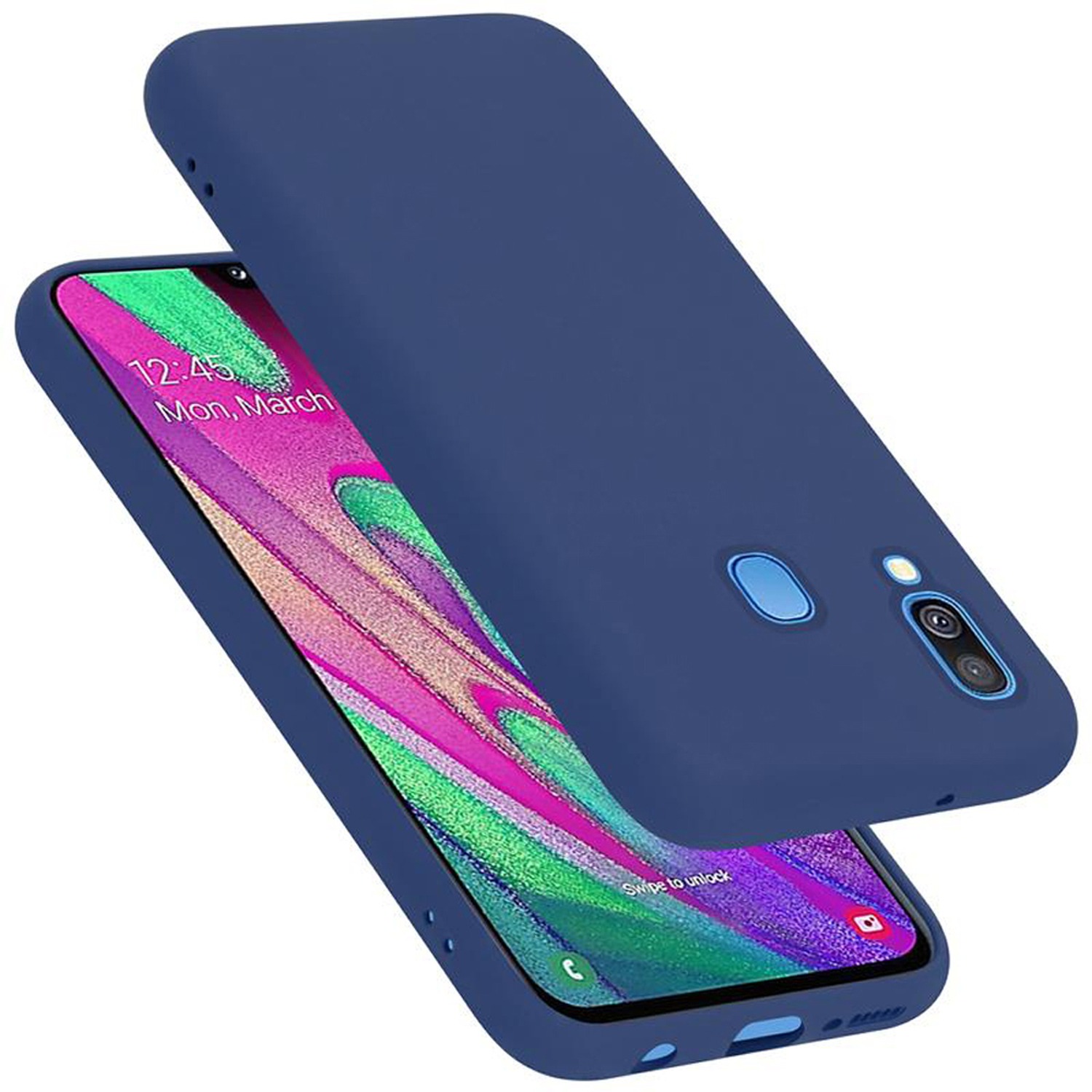 Custodia per Samsung Galaxy A40 Protezione Cover Telefono TPU Silicone Liquido - Foto 9 di 35