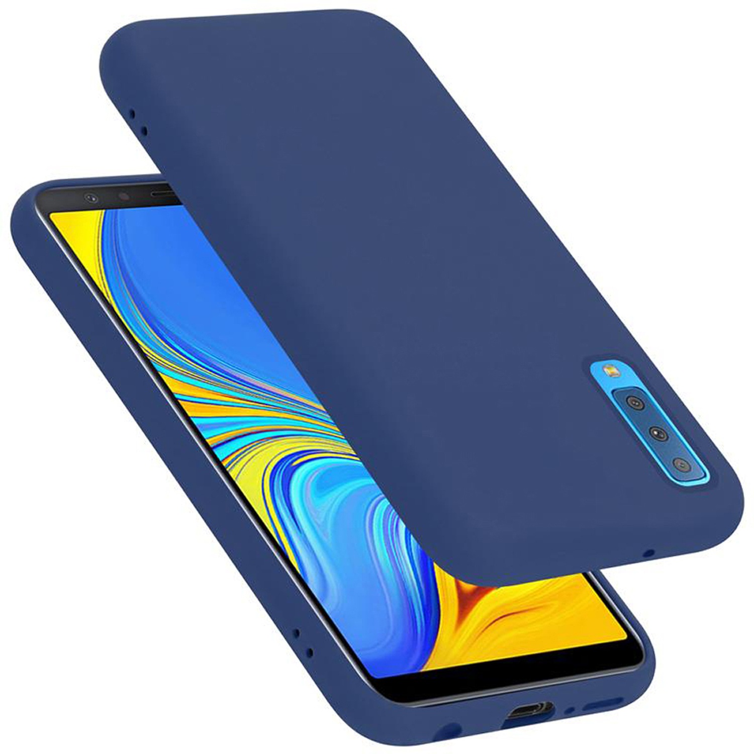 Custodia per Samsung Galaxy A7 2018 / A750 Protezione Telefono Cover TPU Silicone - Foto 10 di 41