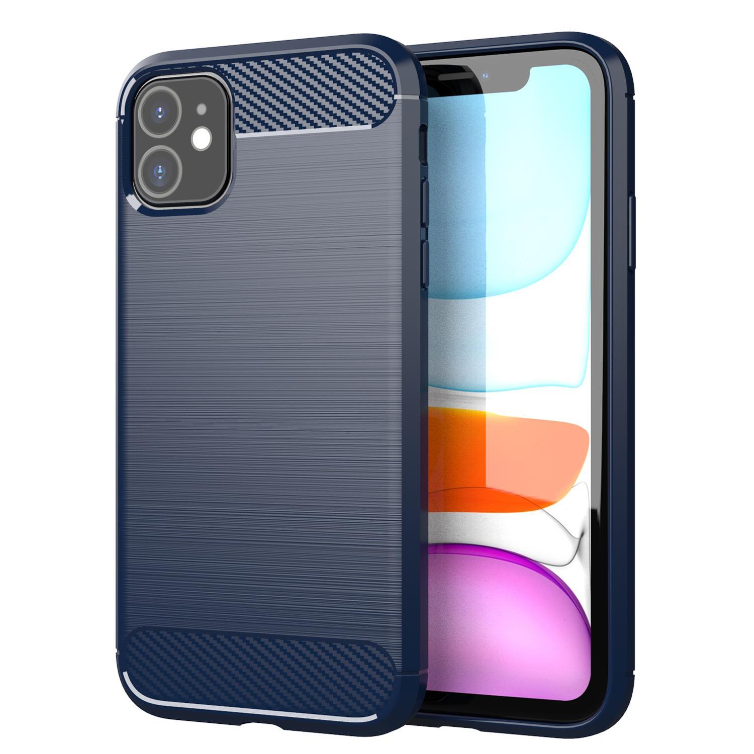 Hülle für Apple iPhone 11 Schutz Handyhülle TPU Silikon Carbon - Bild 11 von 22