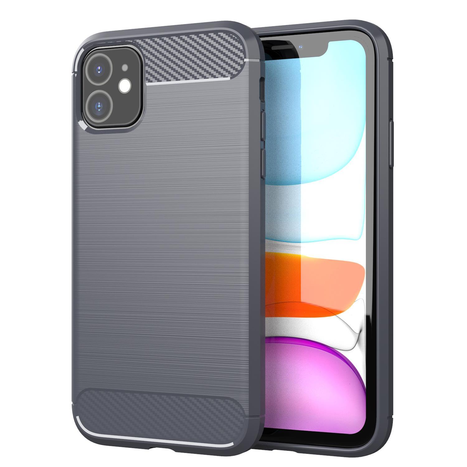 Hülle für Apple iPhone 11 Schutz Handyhülle TPU Silikon Carbon - Bild 17 von 22