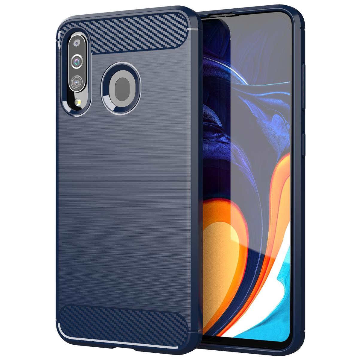Case for Samsung Galaxy A20s Protection Phone Cover TPU Silicone Carbon - Photo 10 sur 25
