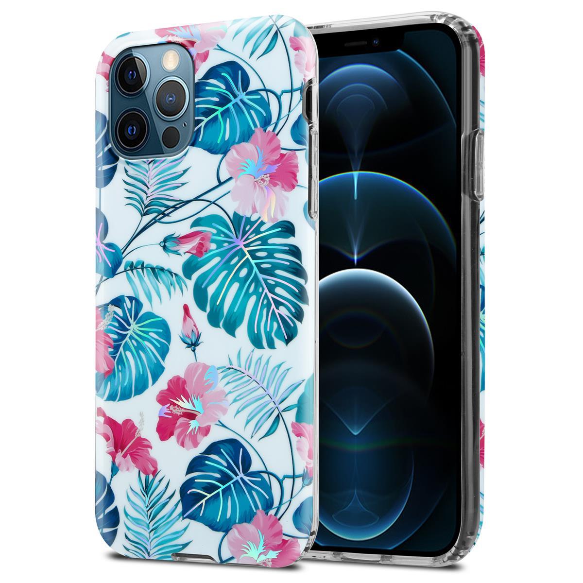 Hülle für Apple iPhone 12 PRO MAX Schutz Handyhülle TPU Silikon Blume