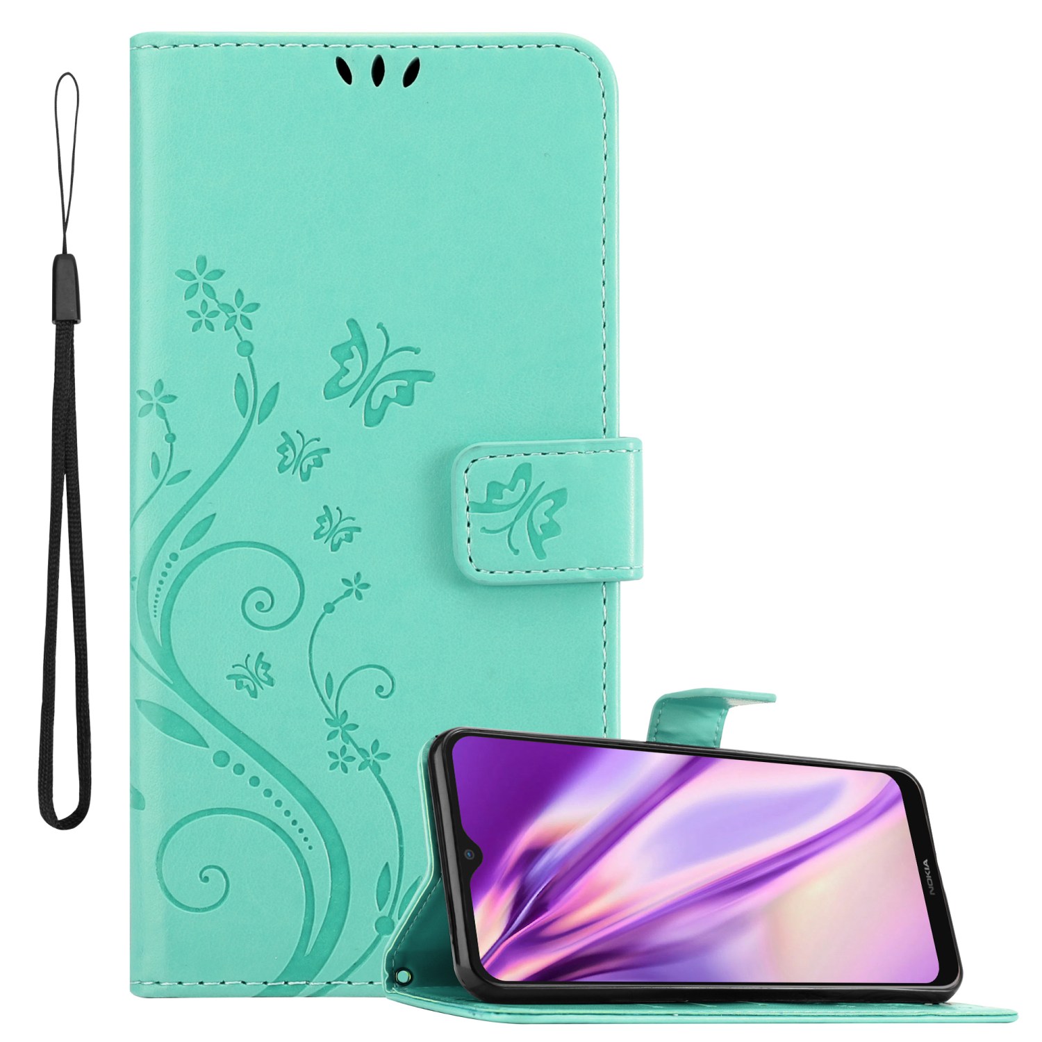 Hülle für Nokia G50 5G Handyhülle Schutz Blumen Book Wallet - Bild 17 von 23