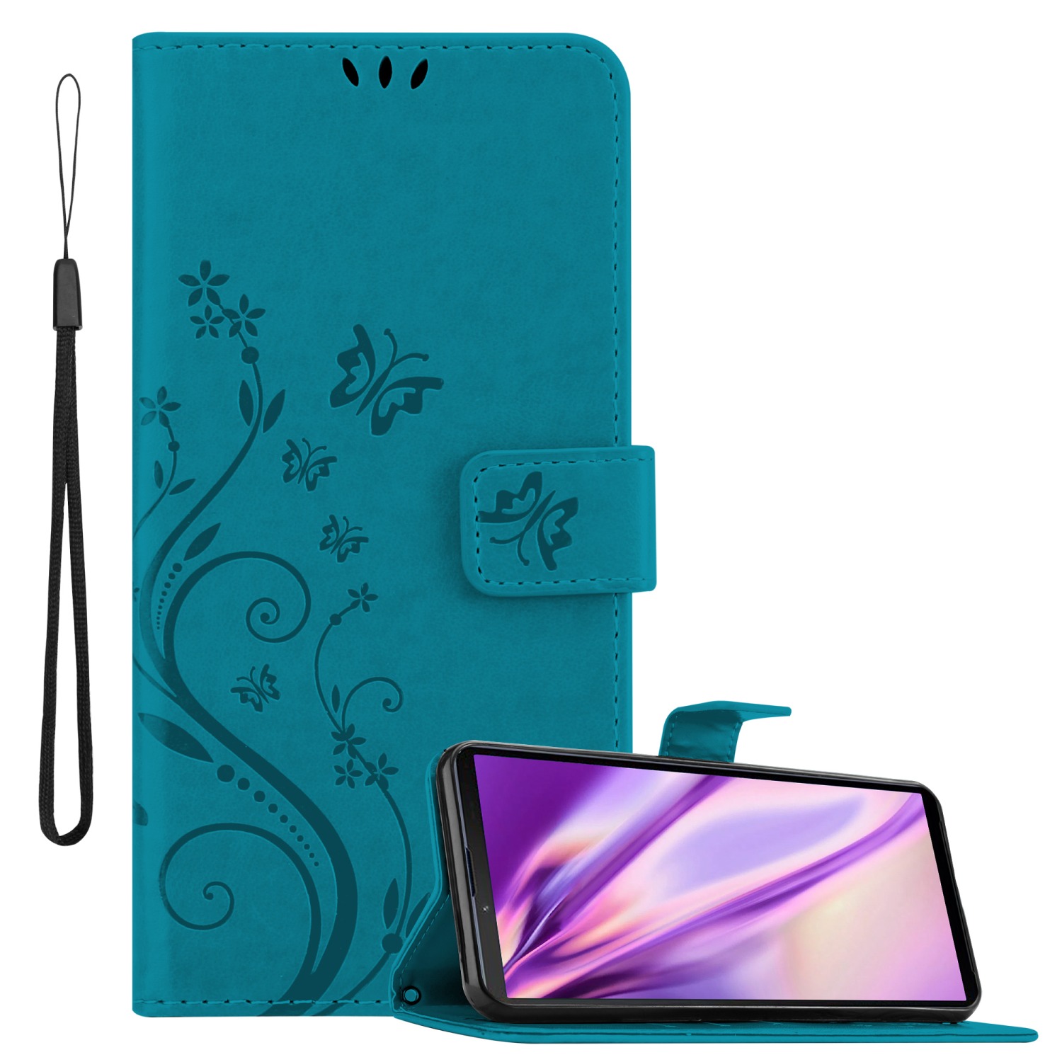 Hülle für Sony Xperia 10 III Handyhülle Schutz Blumen Book Wallet - Bild 11 von 39
