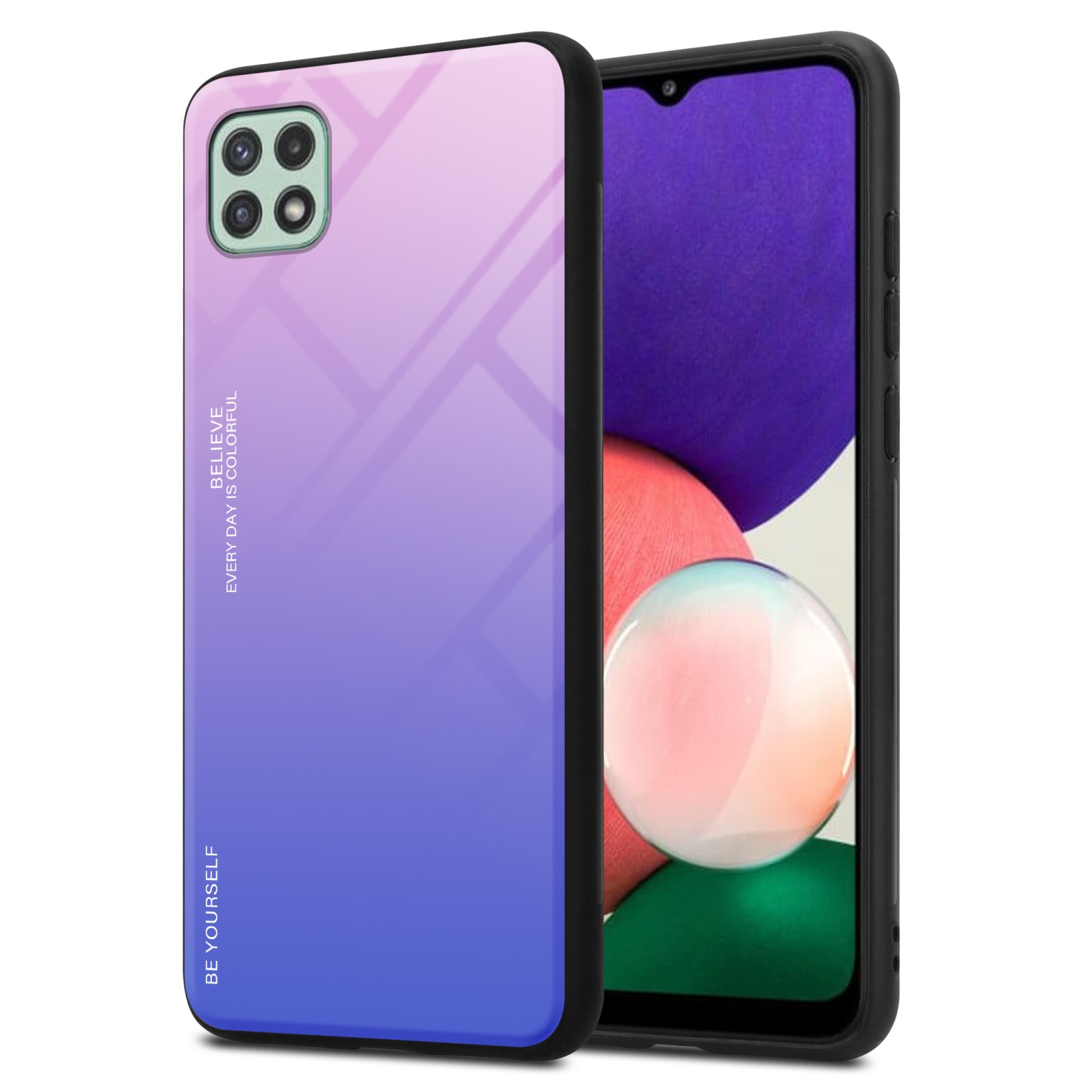 Case for Samsung Galaxy A22 5G Phone Cover Tempered Glas TPU Silicone - 第 10/41 張圖片