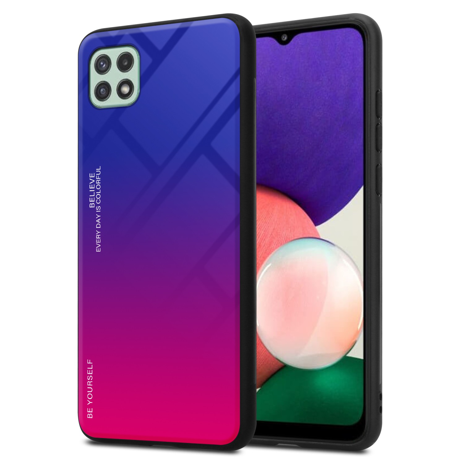 Case for Samsung Galaxy A22 5G Phone Cover Tempered Glas TPU Silicone - 第 18/41 張圖片