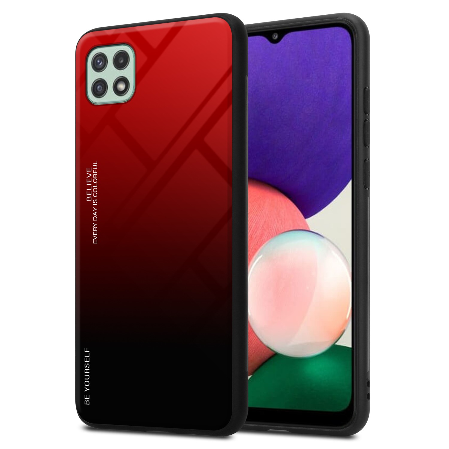 Case for Samsung Galaxy A22 5G Phone Cover Tempered Glas TPU Silicone - 第 26/41 張圖片