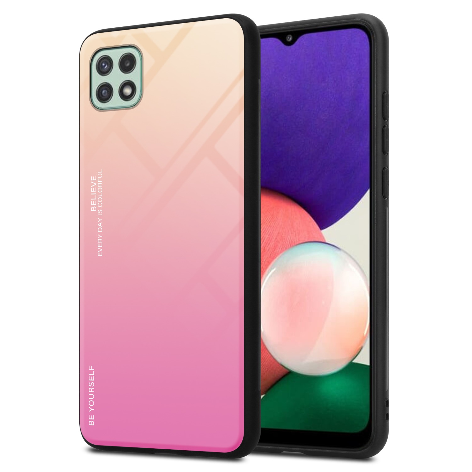 Case for Samsung Galaxy A22 5G Phone Cover Tempered Glas TPU Silicone - 第 34/41 張圖片