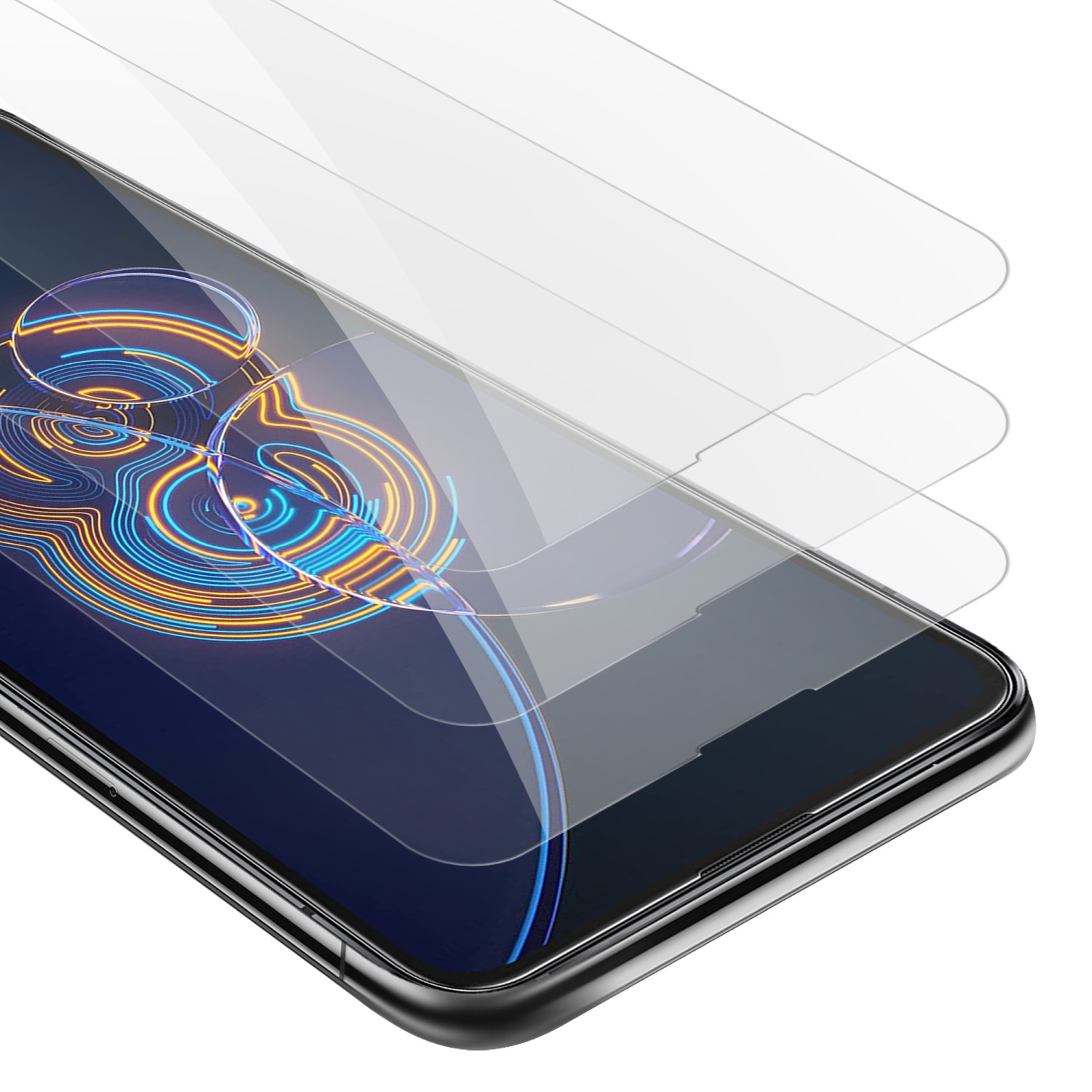 Kit Protezione Completo Per ASUS Zenfone Max Plus M1 (ZB570TL): Cover Morbida Trasparente + Pellicola In Vetro Temperato 9H