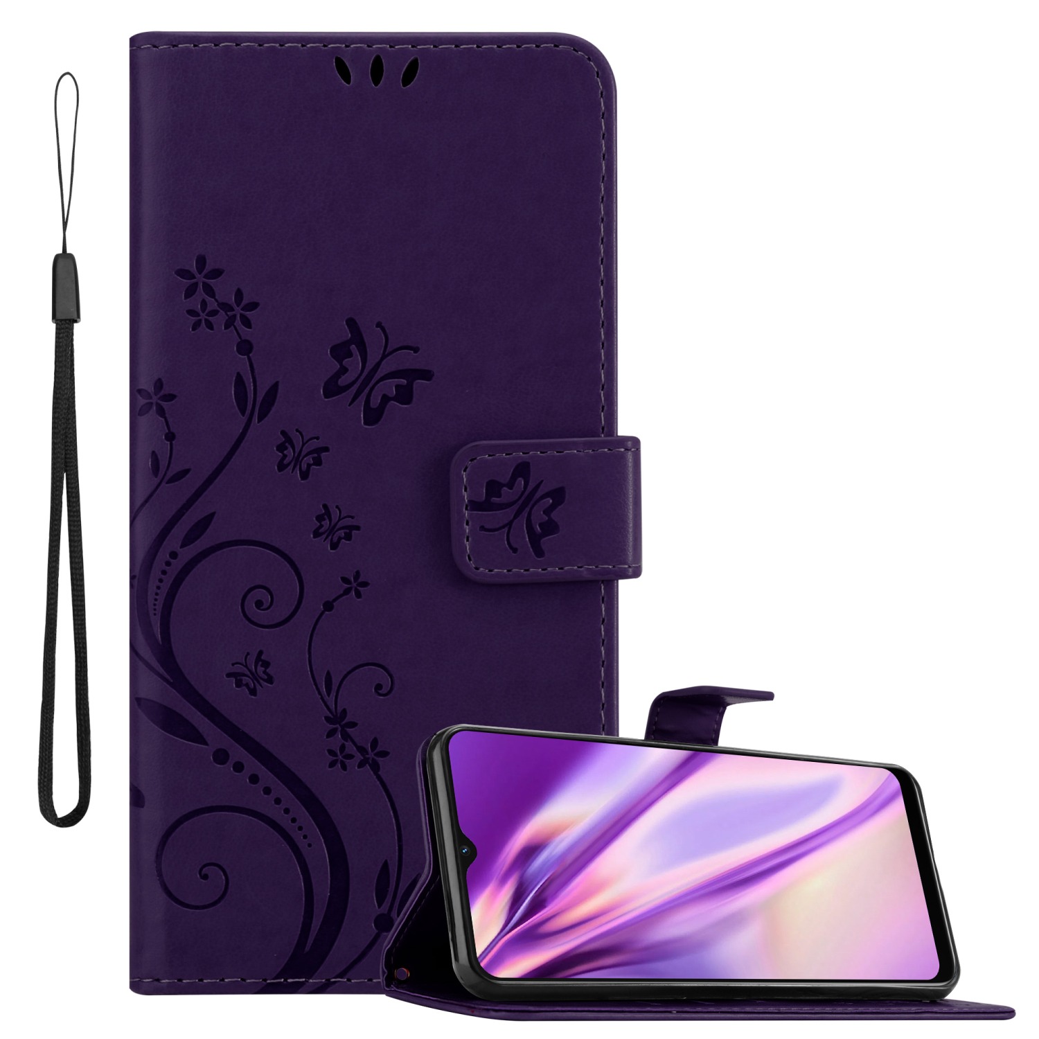 Funda para Oppo A16s / A54s Teléfono Cubierta Protección Flor Libro Billetera - Imagen 19 de 54