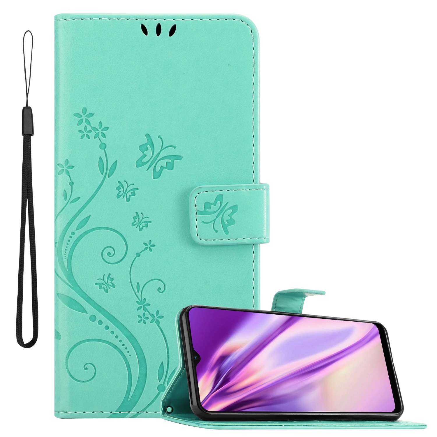 Funda para Oppo A16s / A54s Teléfono Cubierta Protección Flor Libro Billetera - Imagen 46 de 54