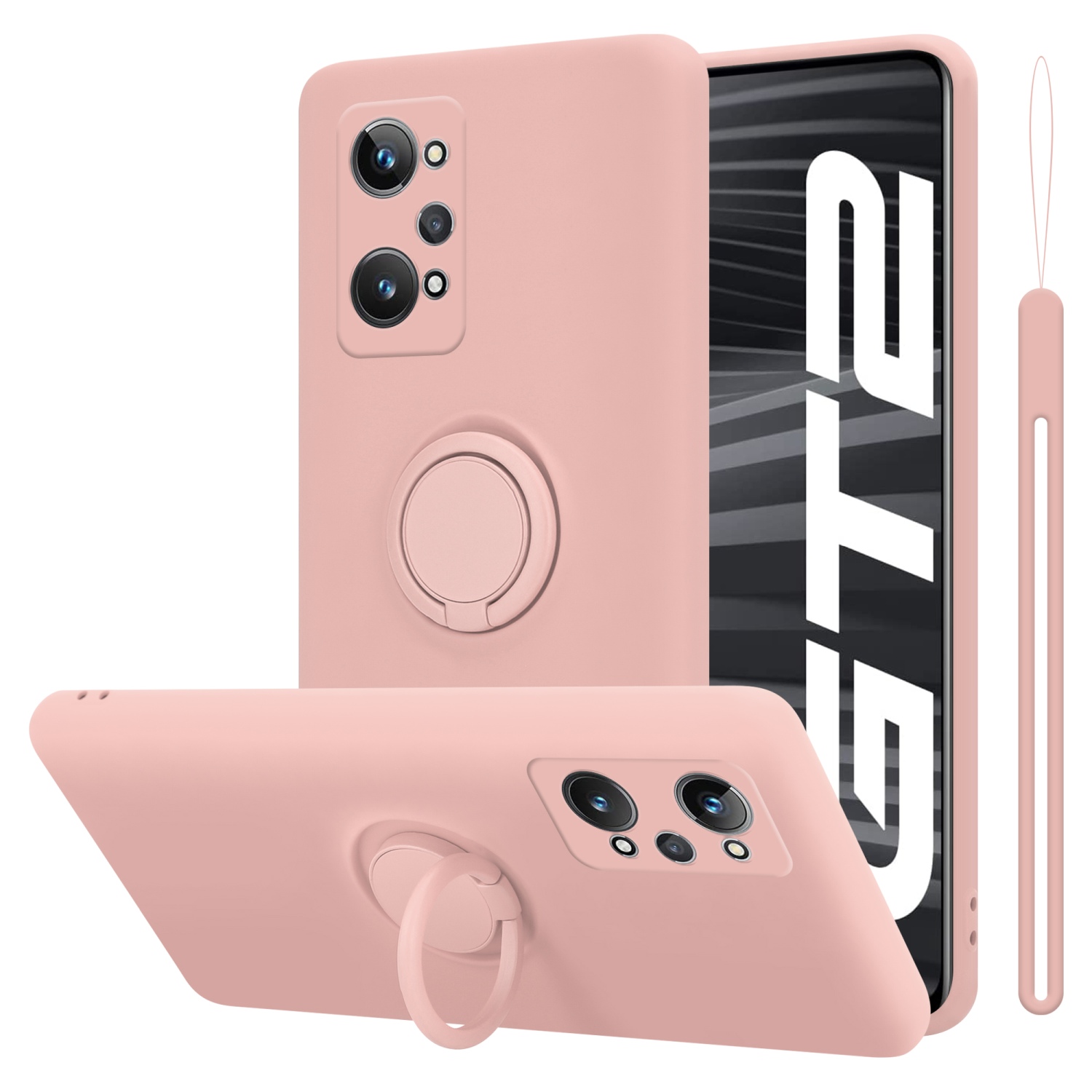 Case for Realme GT 2 / GT Neo 2 Protection Phone Cover TPU Silicone Ring - Zdjęcie 31 z 48