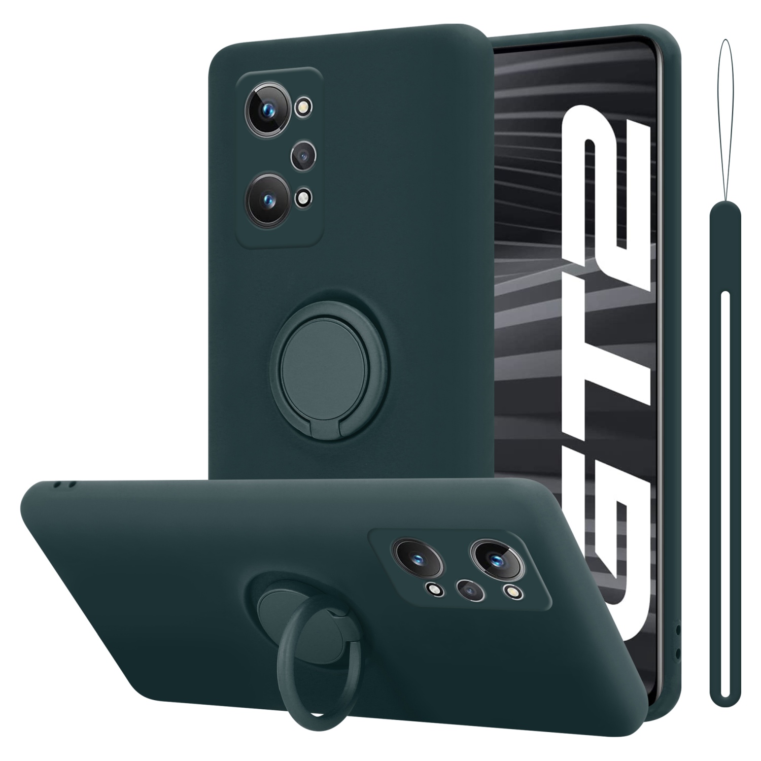Case for Realme GT 2 / GT Neo 2 Protection Phone Cover TPU Silicone Ring - Zdjęcie 13 z 48