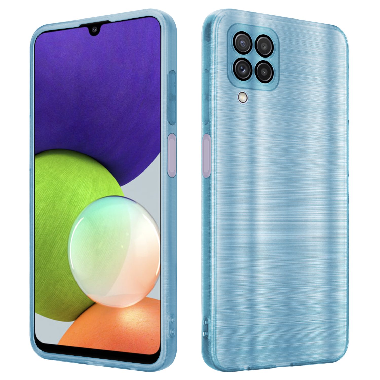 Case for Samsung Galaxy A22 4G Cover Camera Protection TPU Silicone Brushed - Photo 26 sur 33