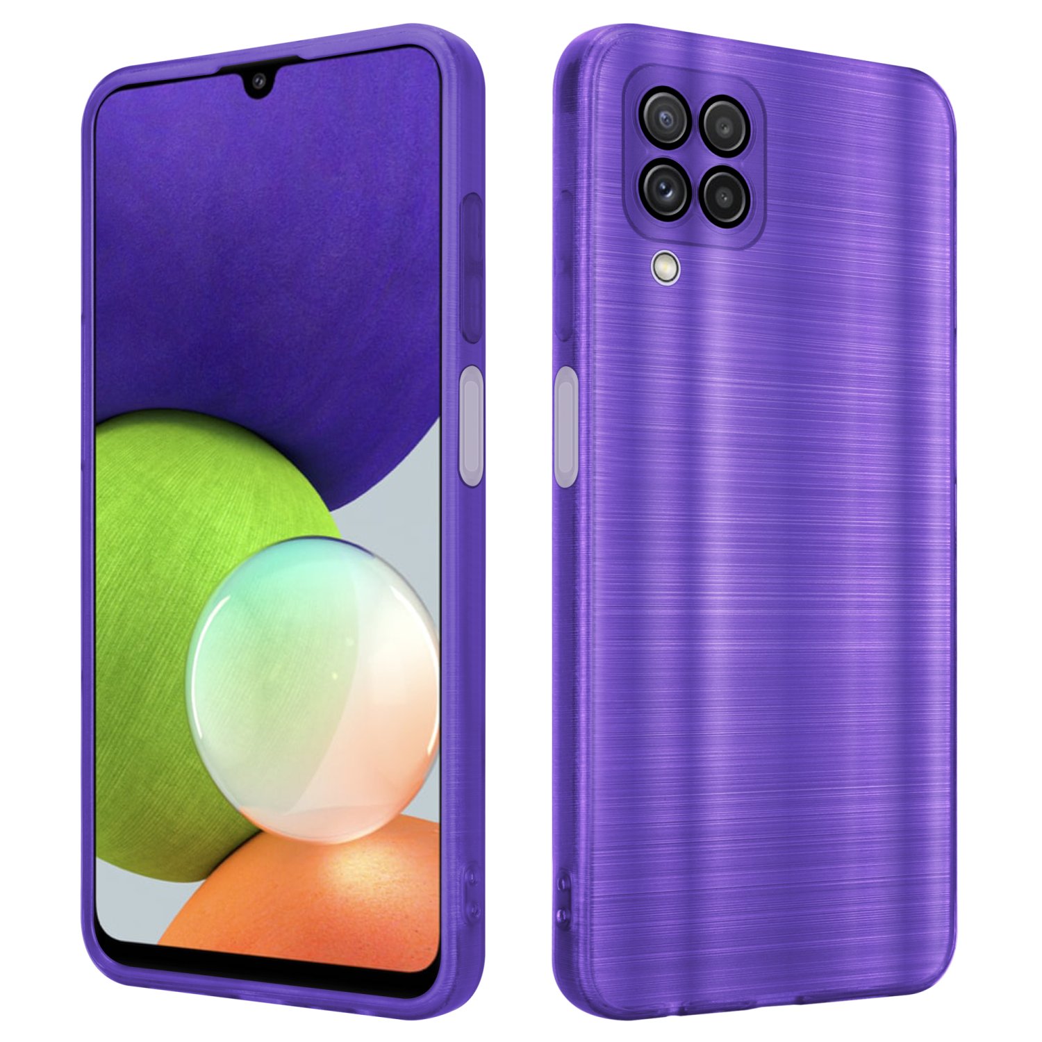 Case for Samsung Galaxy A22 4G Cover Camera Protection TPU Silicone Brushed - Photo 18 sur 33