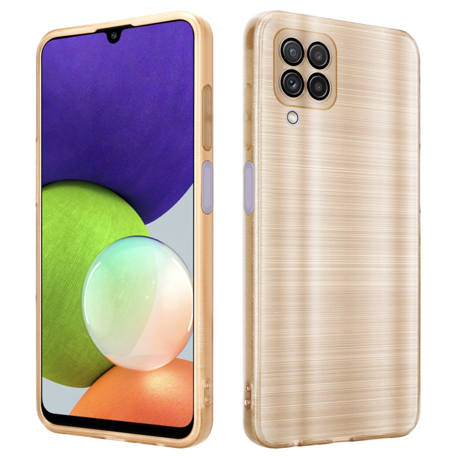 Case for Samsung Galaxy A22 4G Cover Camera Protection TPU Silicone Brushed - Photo 10 sur 33