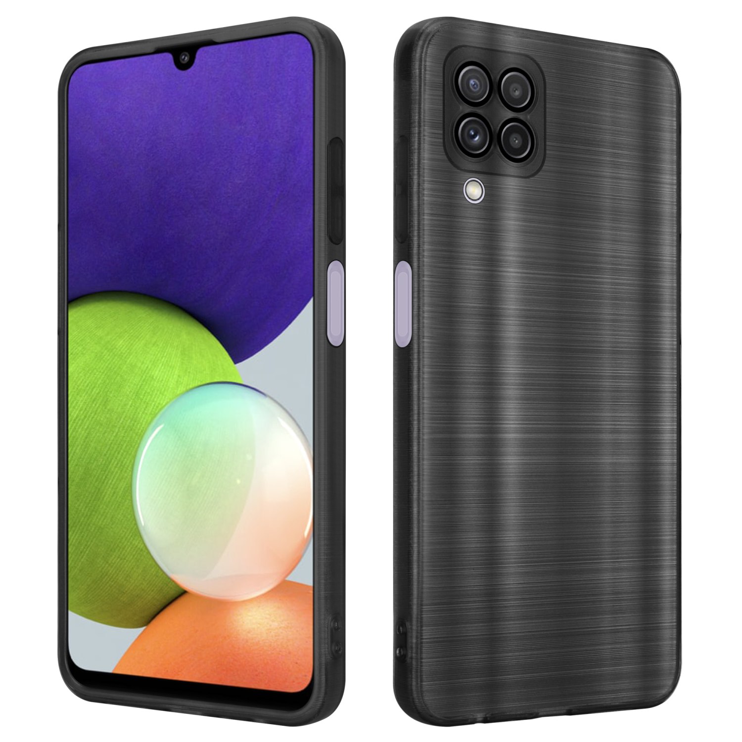 Case for Samsung Galaxy A22 4G Cover Camera Protection TPU Silicone Brushed - Photo 2 sur 33