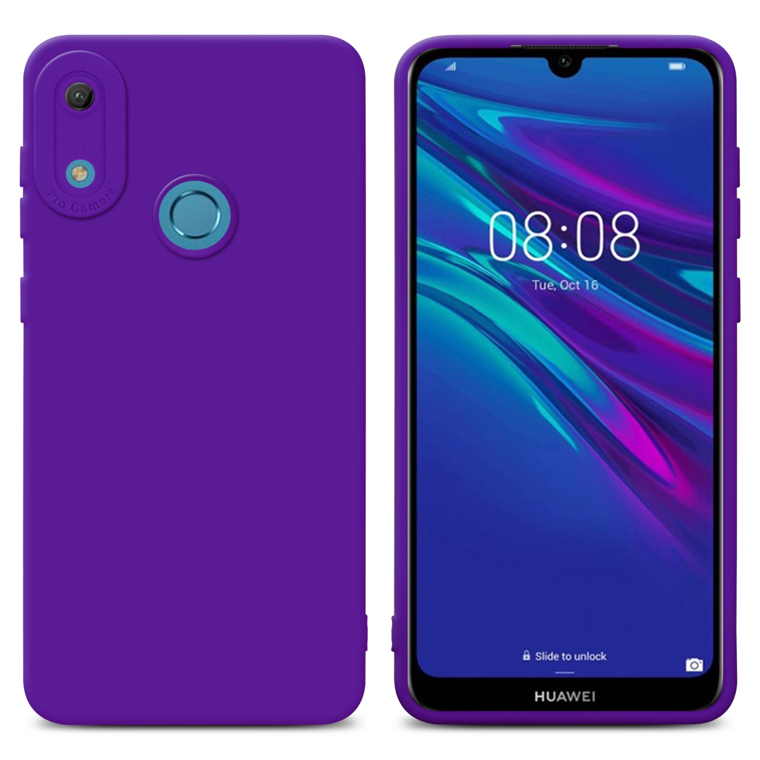 Case for Huawei Y6 2019 Camera Protection Cover Fluid TPU Silicone - Photo 47 sur 127