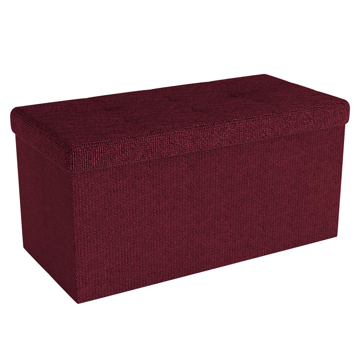 Foldable Ottoman 76x38x38 cm Seat Cube Storage Box Storage Space Foot Stool - 第 14/45 張圖片