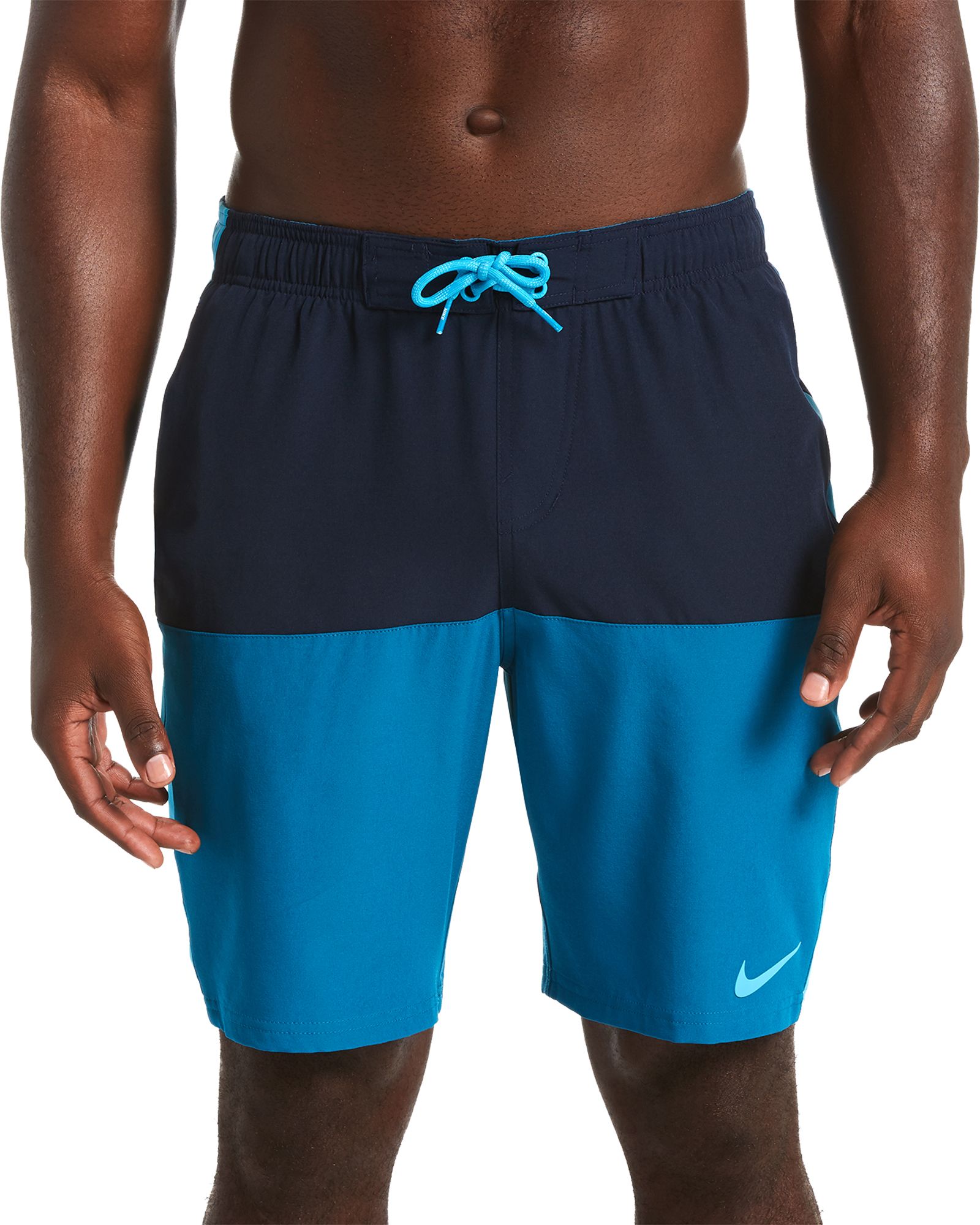 Nike Men's Split Colorblocked 9" Board Shorts, Blue, XXL eBay