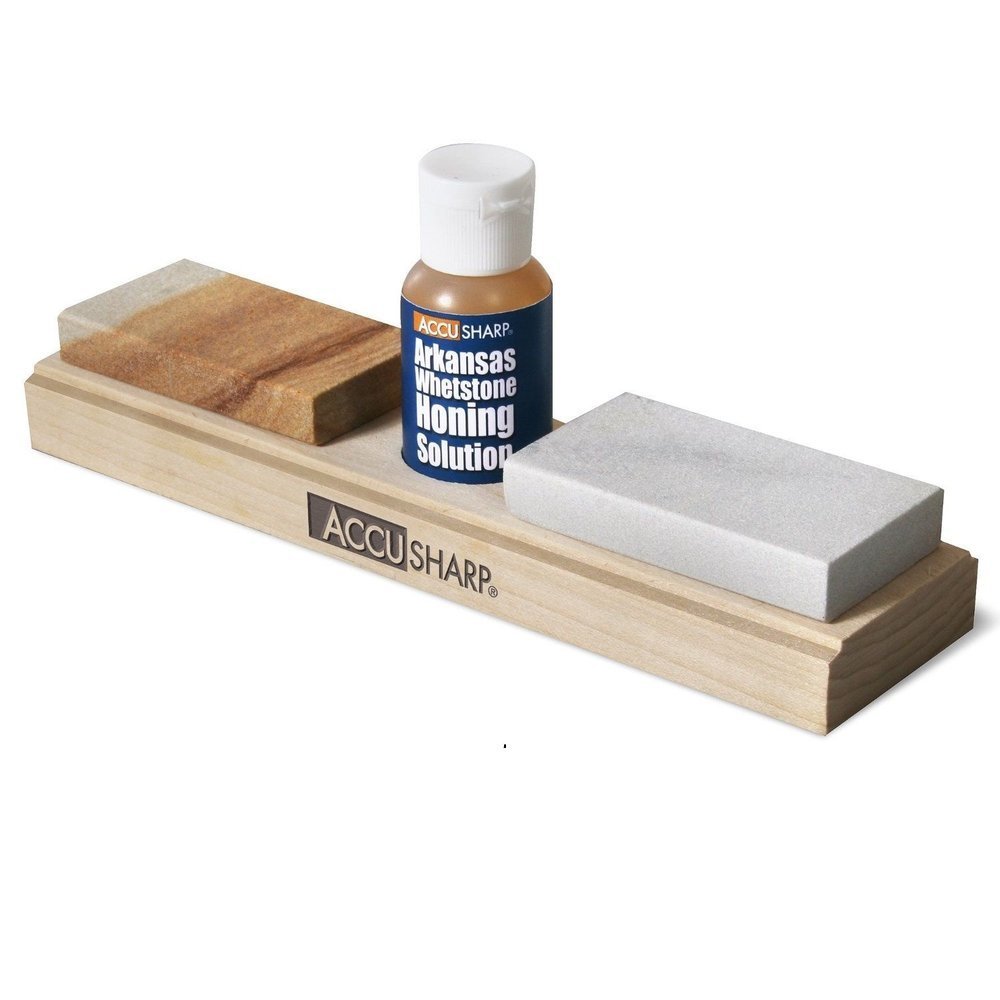 AccuSharp Arkansas Whetstone Combo Knife Sharpening Kit, w/ Honing Oil