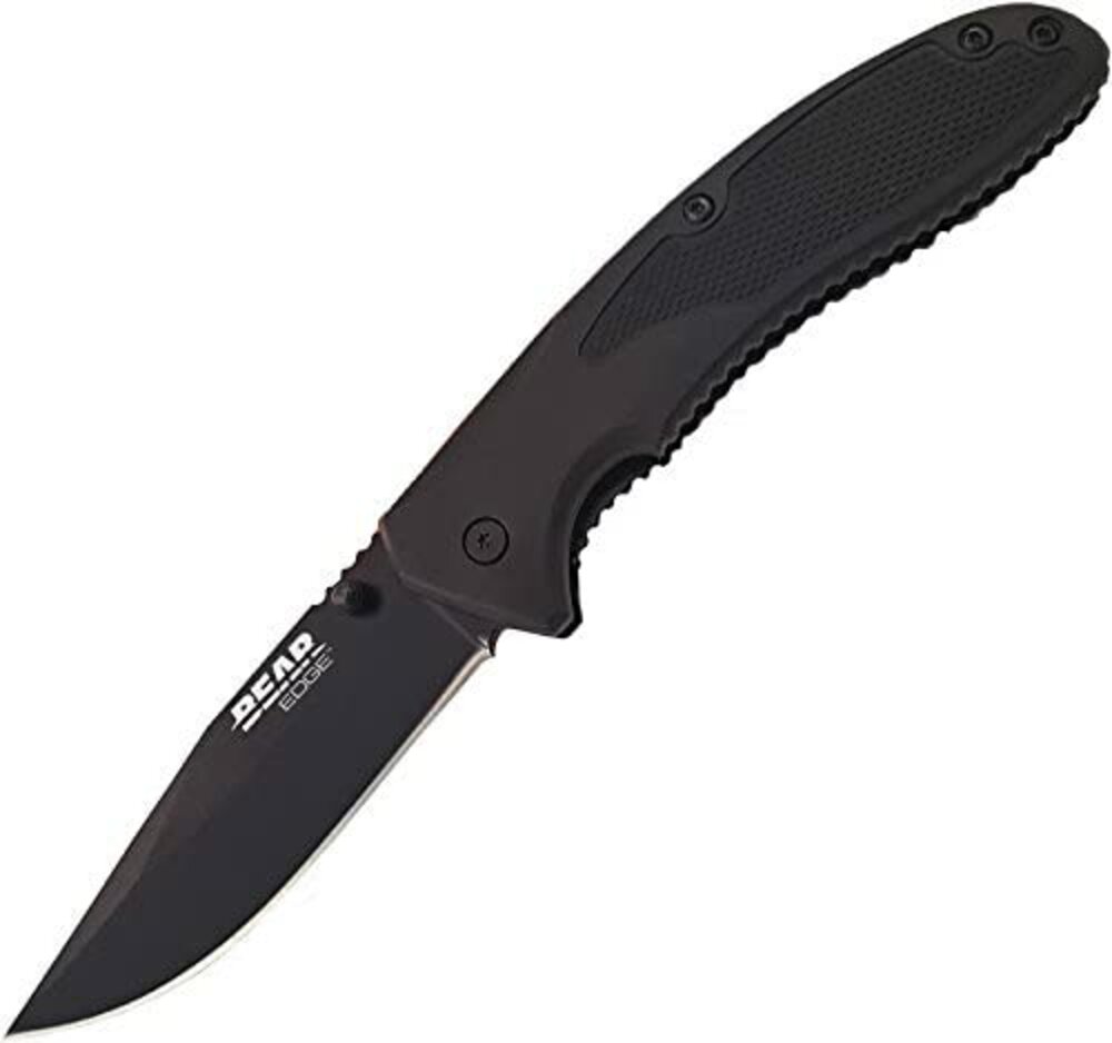 Bear & Son Bear Edge Black Folding Pocket Knife, 3.5" 440 Stainless