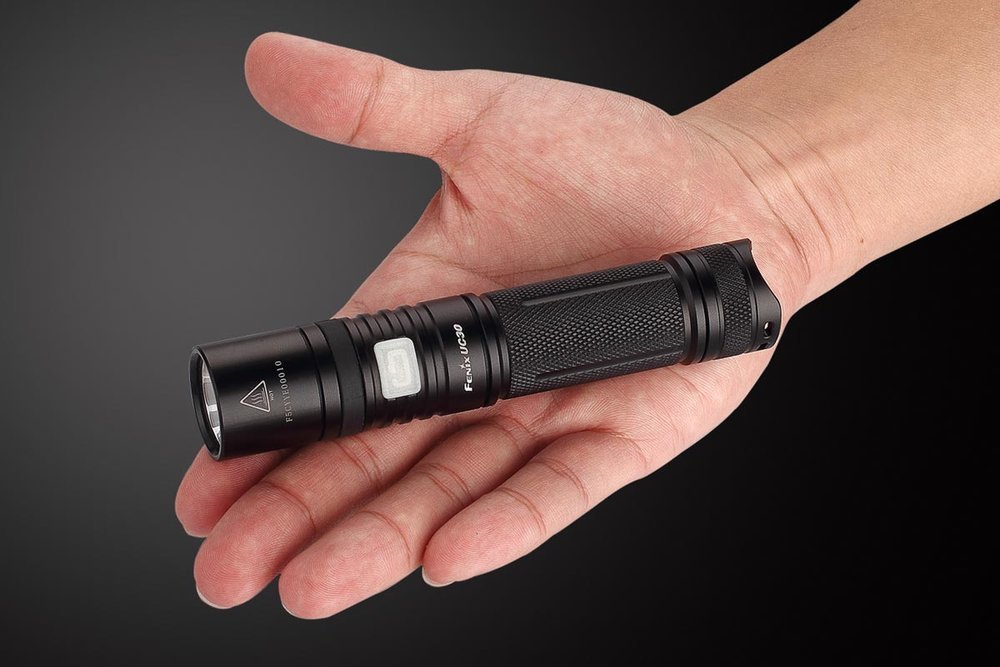 Fenix UC30 LED Flashlight, 1000 Lumens, USB Rechargeable, Black #UC30 ...