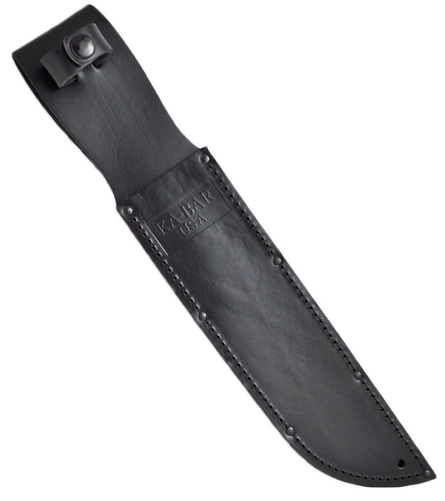 KaBar Leather Sheath, USA Logo, Black, Fits Knife w/ 5 1/4" Blade