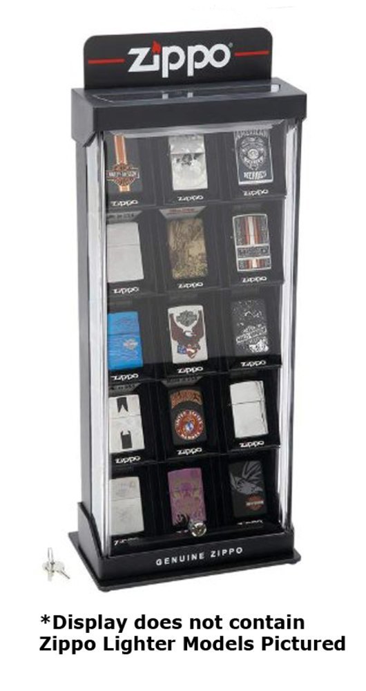 Zippo 15pc Countertop Lighter Display Case, Lighters Not Included
