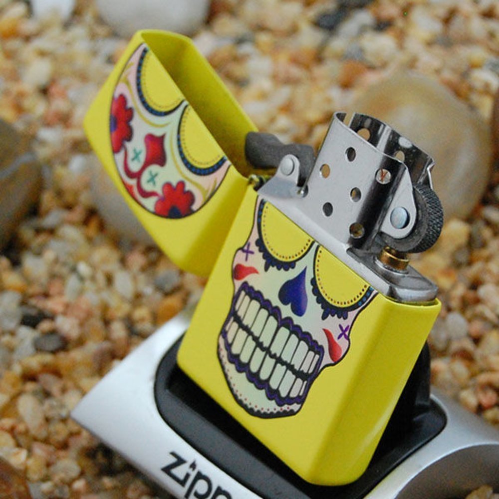 Zippo Day of the Dead Lighter, Lemon Matte Yellow 24894 eBay
