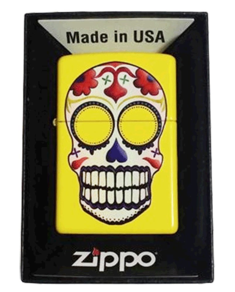 Zippo Day of the Dead Lighter, Lemon Matte Yellow 24894 eBay