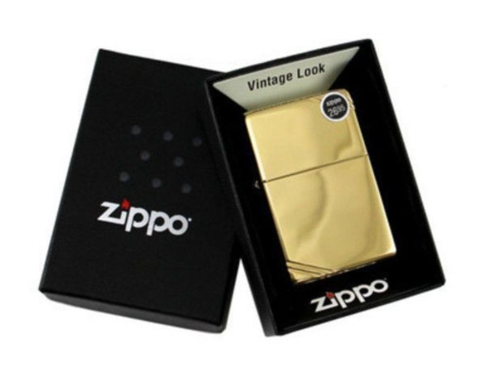 Zippo Vintage Series 1937 Lighter, w/ Slashes, Hi Polish Brass 270 eBay