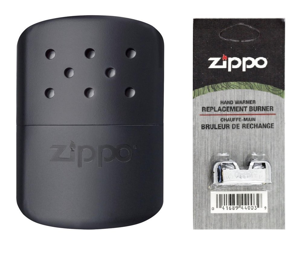 Zippo Hand Warmer, Black, 12Hour + Replacement Burner 40334_44003