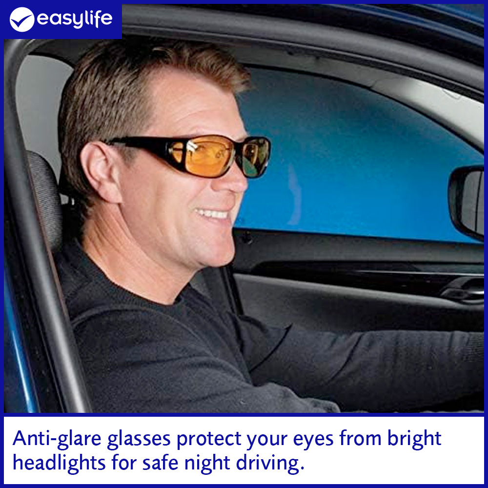 Easylife Nachtfahren über Brille und Sonnenbrille, Unisex Blendschutz - Bild 2 von 7
