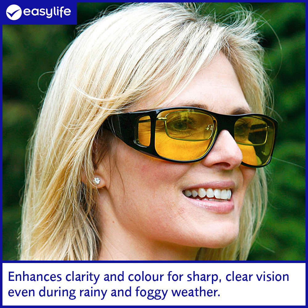 Easylife Nachtfahren über Brille und Sonnenbrille, Unisex Blendschutz - Bild 3 von 7