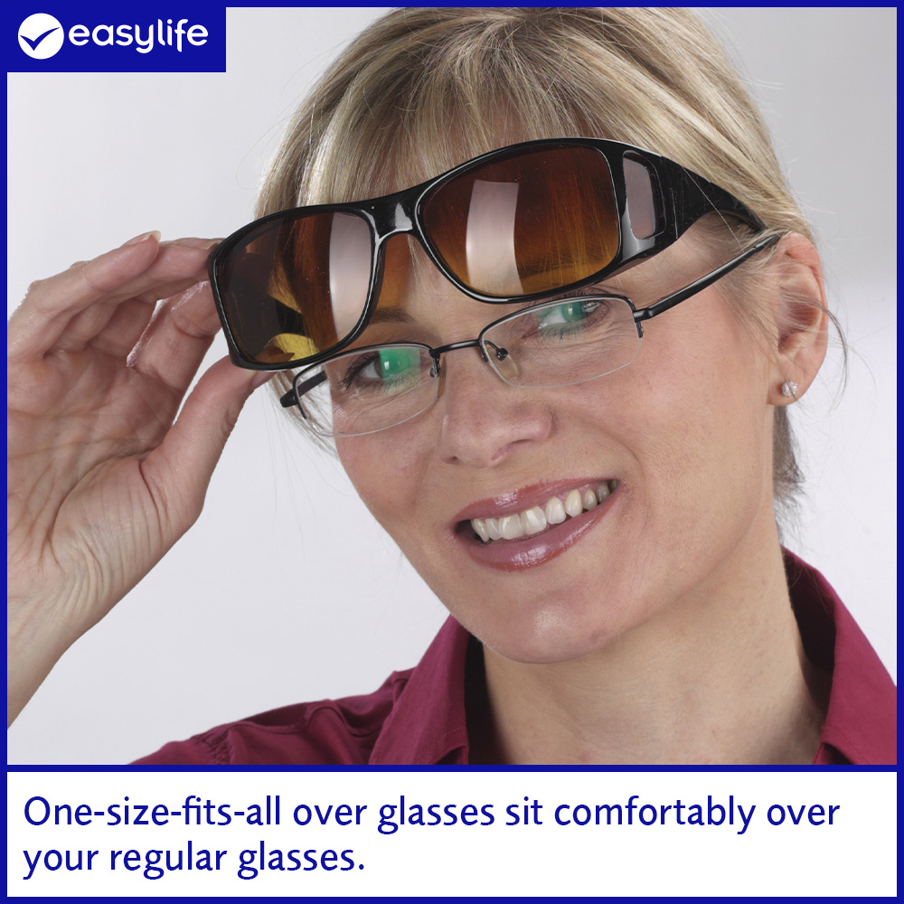 Easylife Nachtfahren über Brille und Sonnenbrille, Unisex Blendschutz - Bild 5 von 7