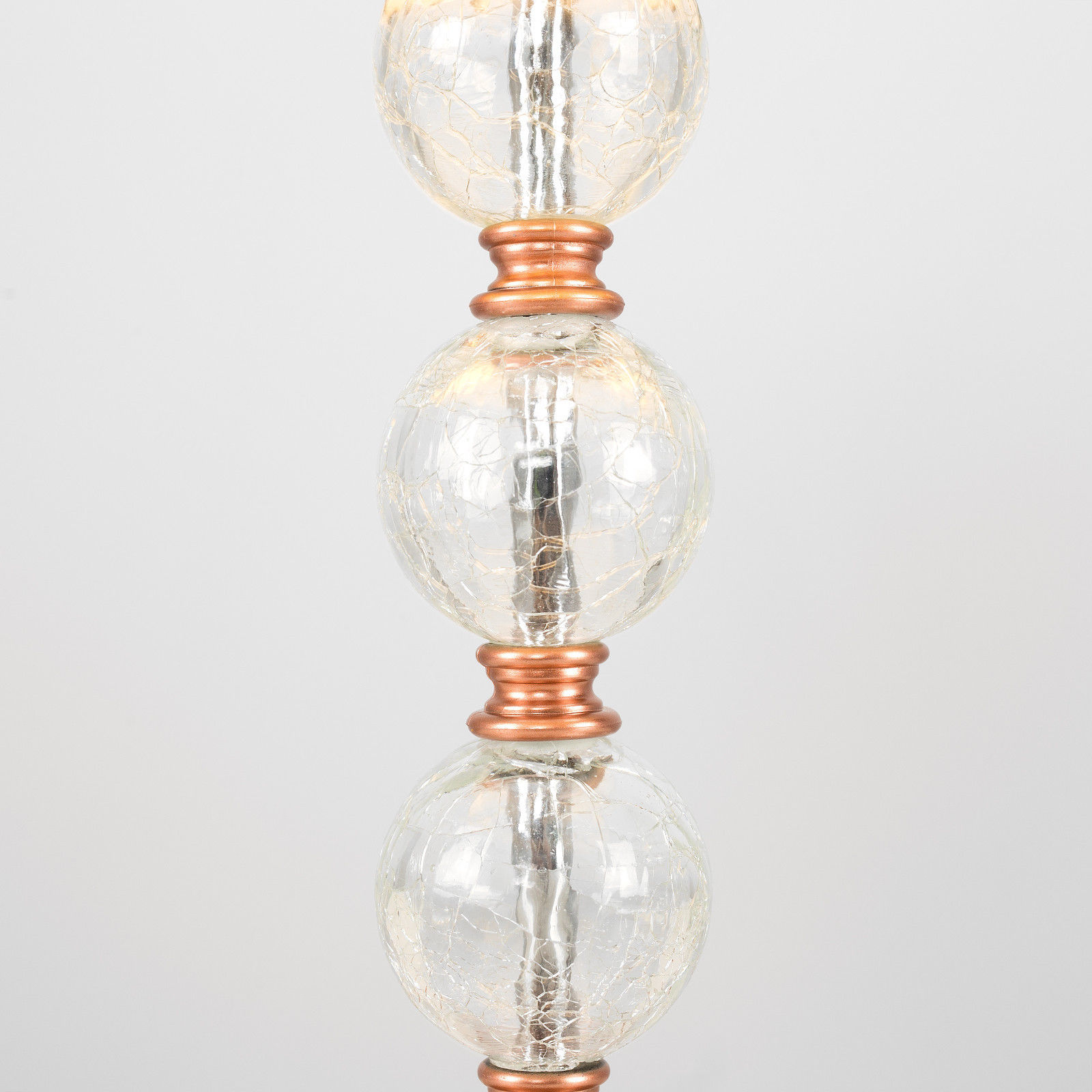 Modern Bedside Crackle Glass Ball Touch Table Lamp Faux Shade Dimmer