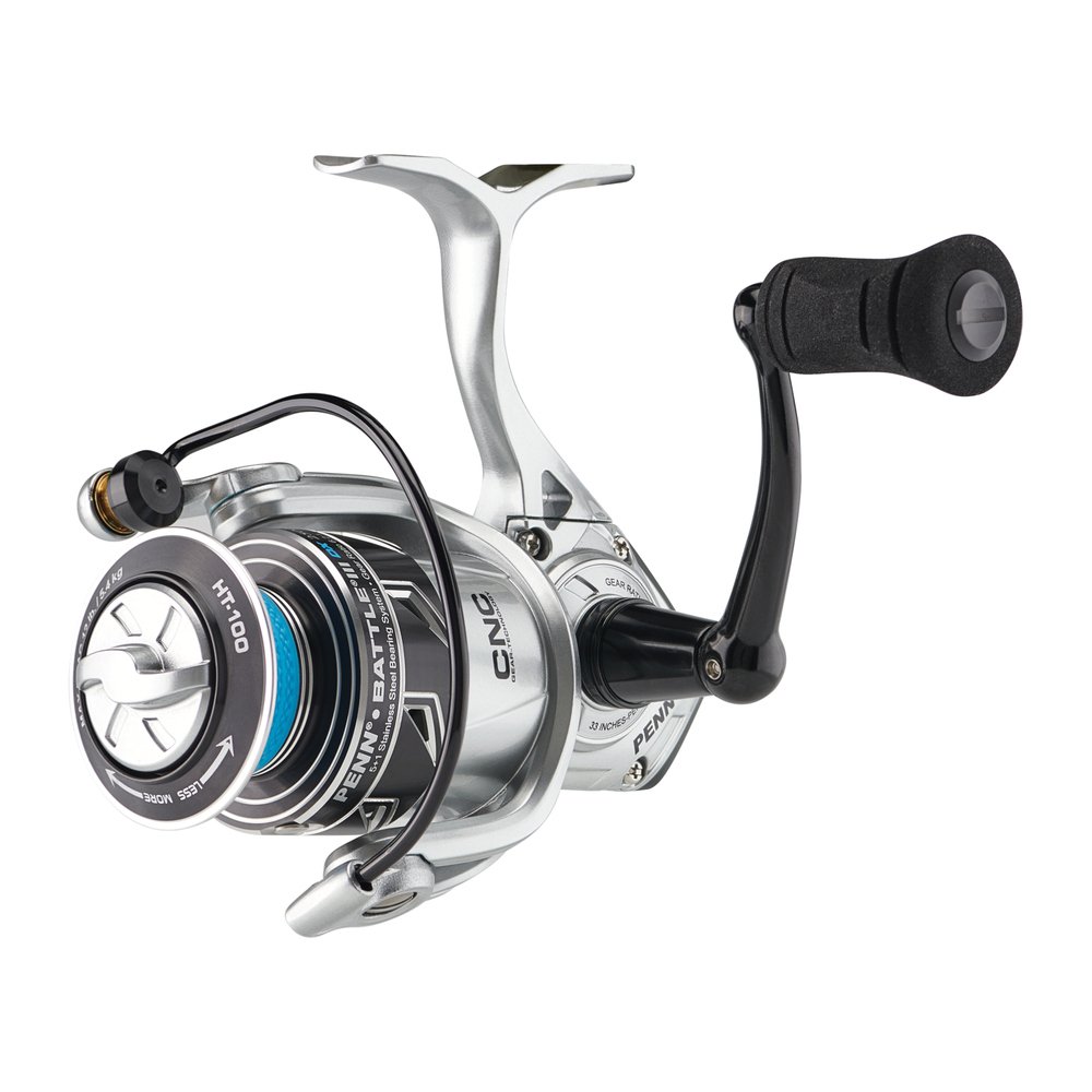 Penn Battle III DX Spinning Fishing Reels, Black/Silver | FR